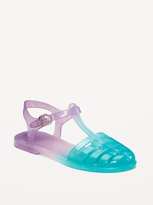 View large product image 1 of 4. Shiny Jelly Fisherman Sandals for Girls