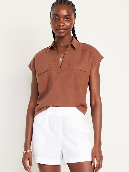 Image number 1 showing, Dolman-Sleeve Utility Top