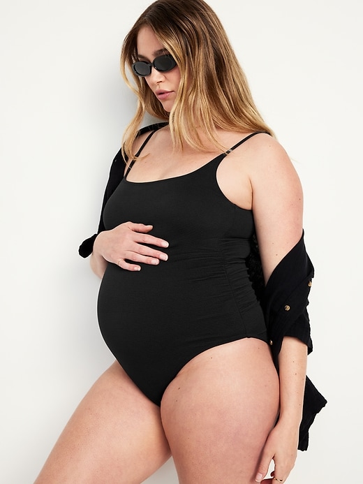 Image number 3 showing, Maternity Scoop-Neck One-Piece Swimsuit