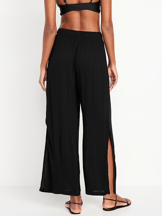 Image number 2 showing, High-Waisted Swim Cover-Up Pants
