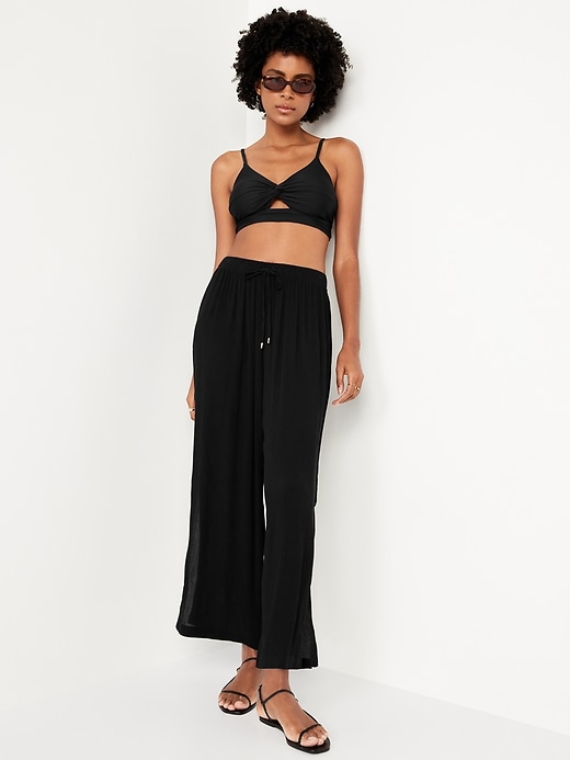 Image number 3 showing, High-Waisted Swim Cover-Up Pants