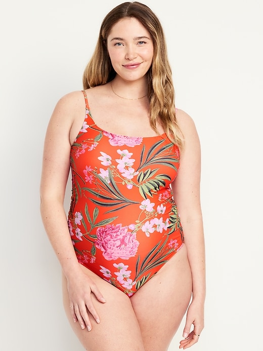 Image number 1 showing, Maternity Scoop Neck One-Piece Swimsuit