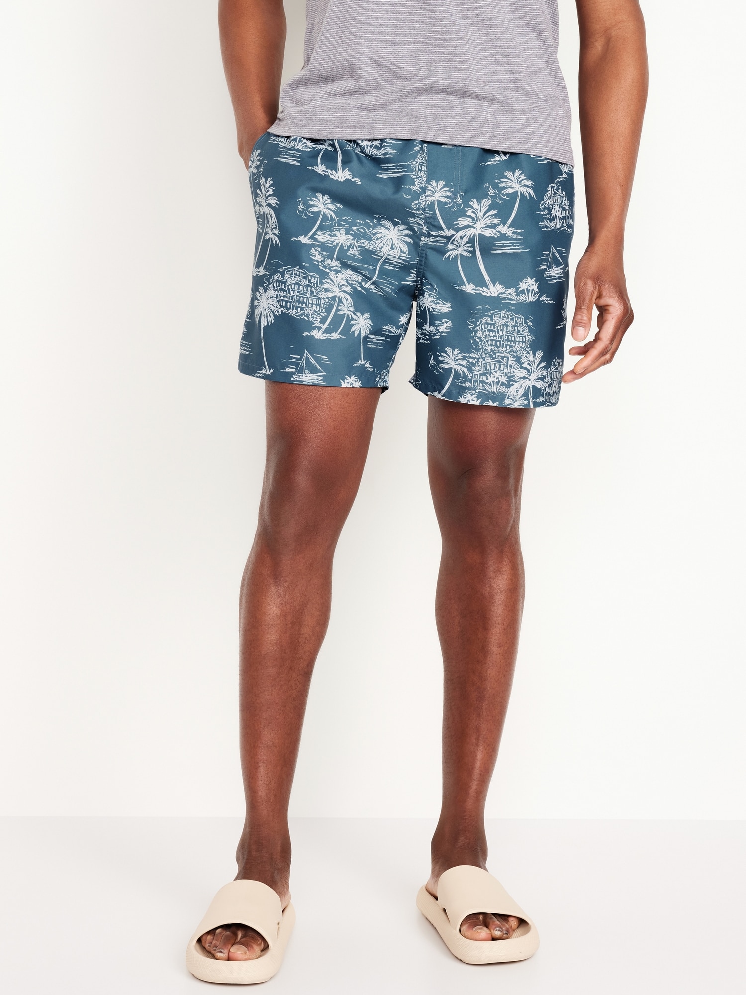Old Navy Men's Printed Swim Trunks -- 5-Inch Inseam - - Tall Size L