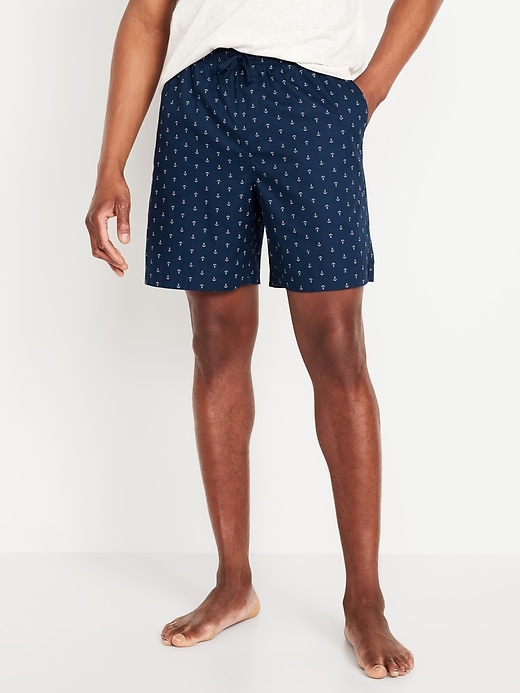 View large product image 2 of 3. 2-Pack Poplin Pajama Shorts -- 7-inch inseam