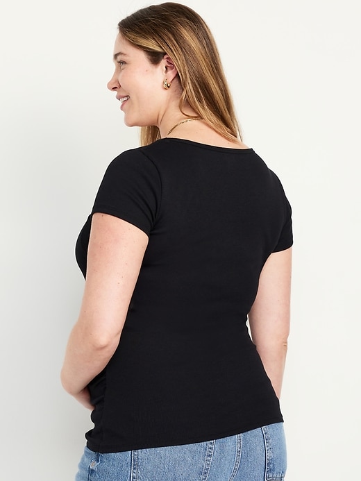 Image number 3 showing, Maternity Square-Neck T-Shirt
