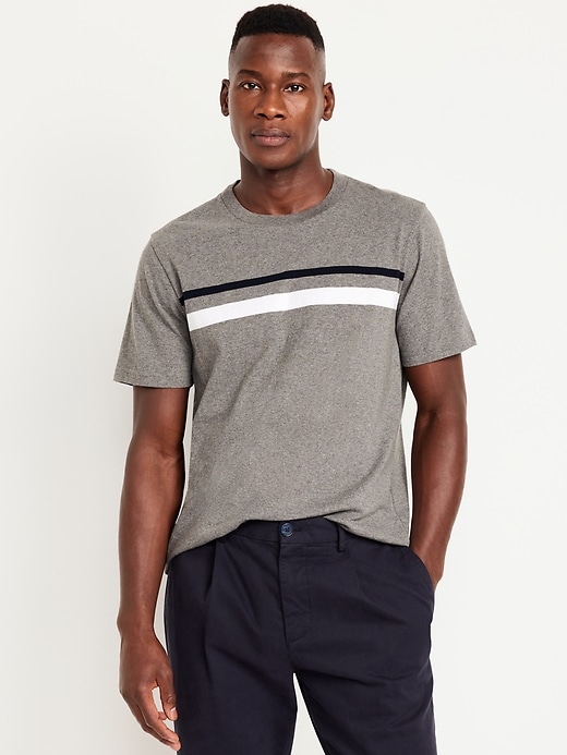 Image number 1 showing, Crew-Neck Striped T-Shirt