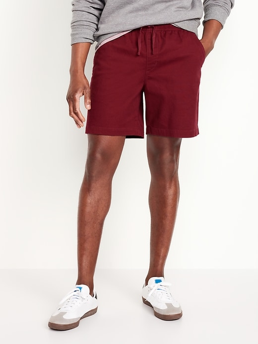 Image number 1 showing, Pull-On Twill Jogger Shorts -- 7-inch inseam