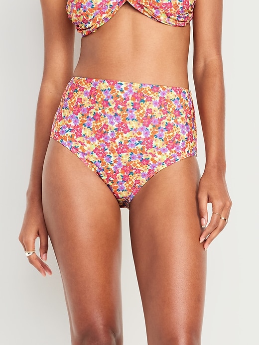 Image number 1 showing, High-Waisted French-Cut Bikini Swim Bottoms