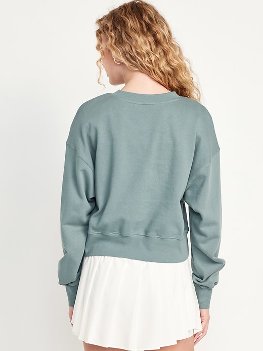 Image number 5 showing, Drop-Shoulder Crop Sweatshirt