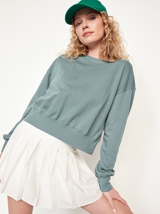 Image number 6 showing, French-Terry Drop-Shoulder Sweatshirt