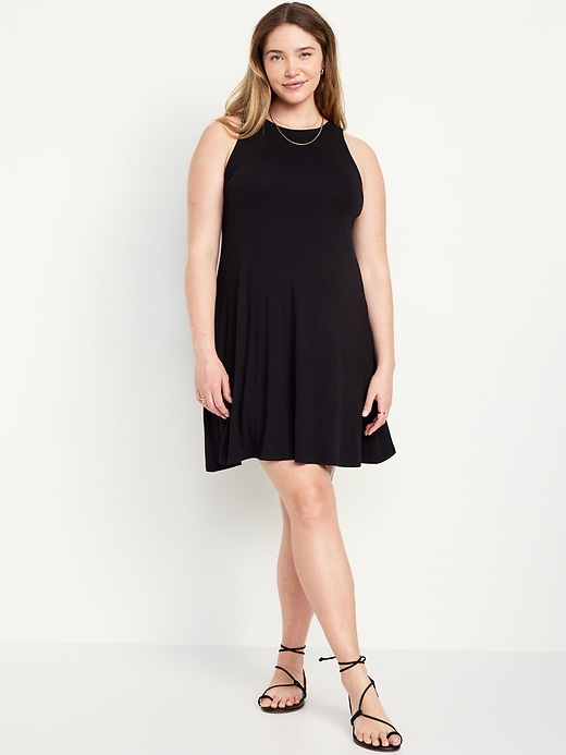 Image number 1 showing, Maternity High Neck Swing Mini Dress