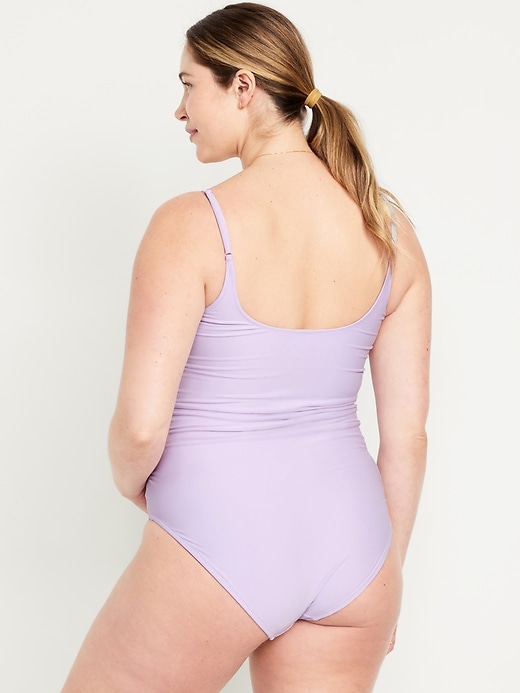 Image number 7 showing, Maternity Scoop Neck One-Piece Swimsuit