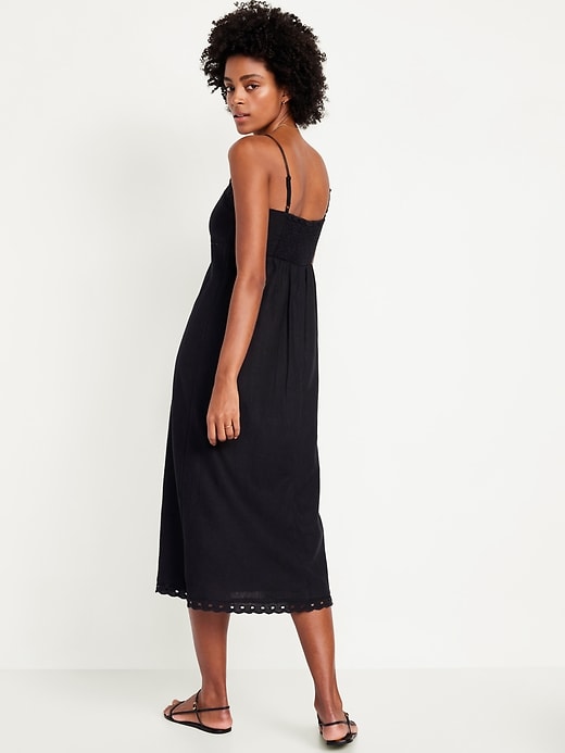 Image number 7 showing, Linen-Blend Cami Midi Dress