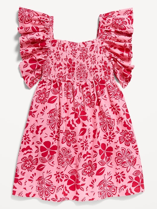 View large product image 1 of 1. Smocked Ruffled Dress for Toddler Girls