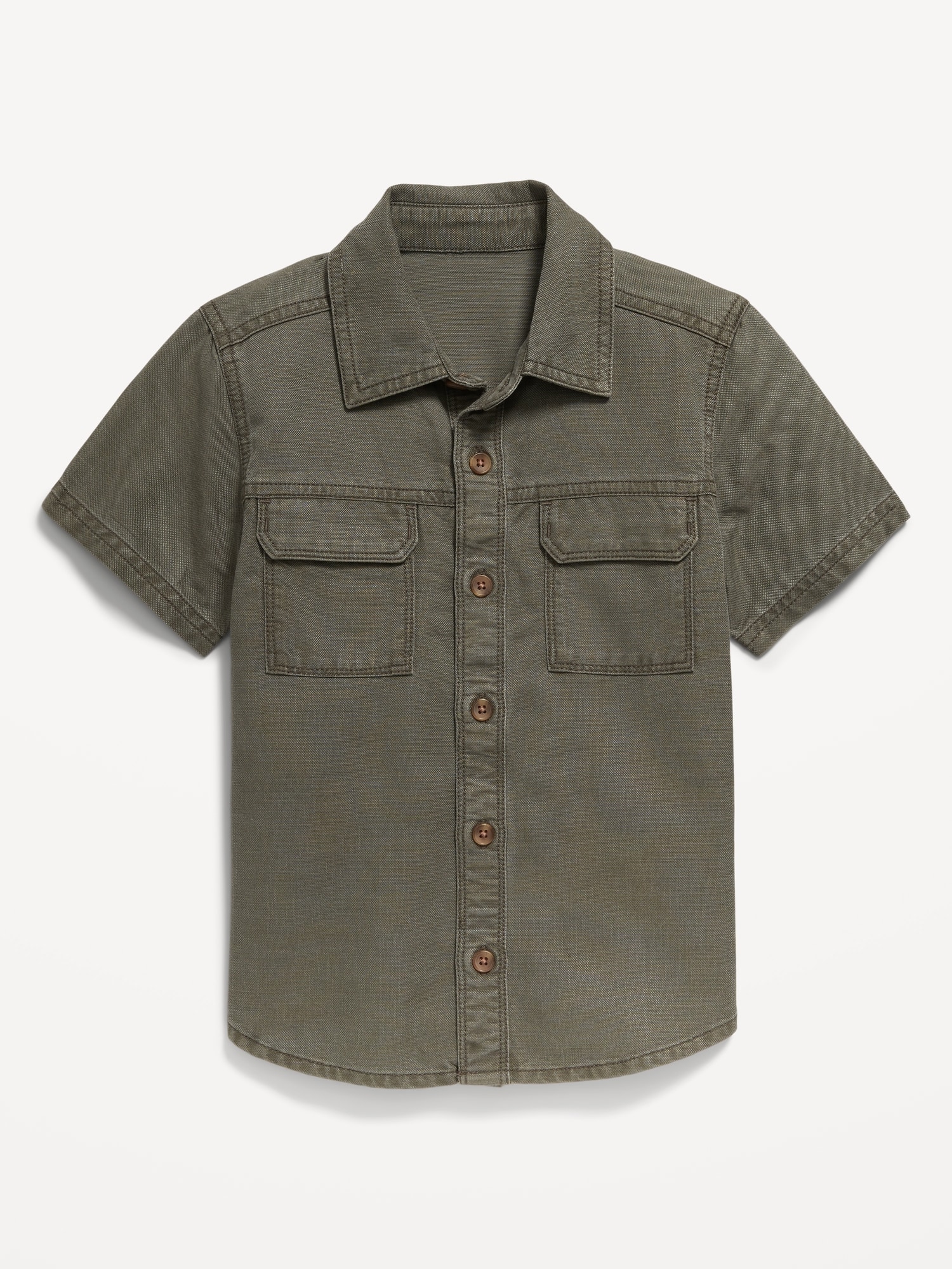 Short-Sleeve Utility Pocket Shirt for Toddler Boys