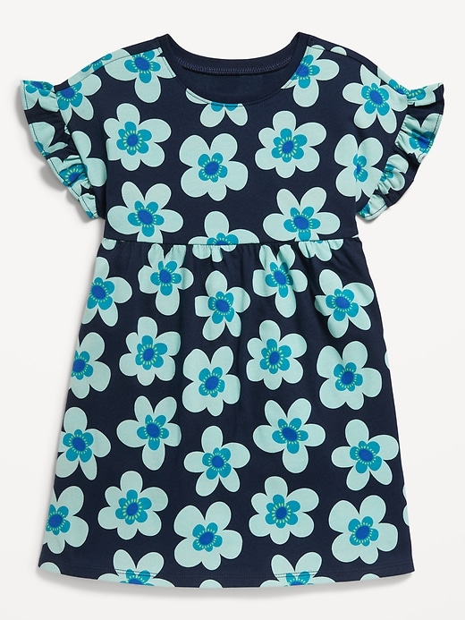 View large product image 1 of 1. Printed Fit and Flare Dress for Toddler Girls