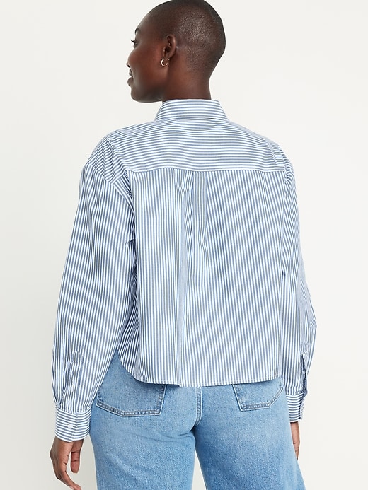 Image number 6 showing, Cropped Loose Button-Down Shirt