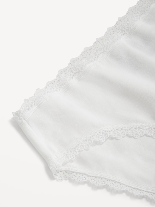 Image number 3 showing, High-Waisted Lace-Trim Bikini Underwear