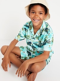 View large product image 3 of 4. Printed Loop-Terry Shorts for Boys
