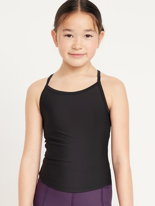 View large product image 1 of 5. PowerSoft Fitted Cross-Back Tank Top for Girls