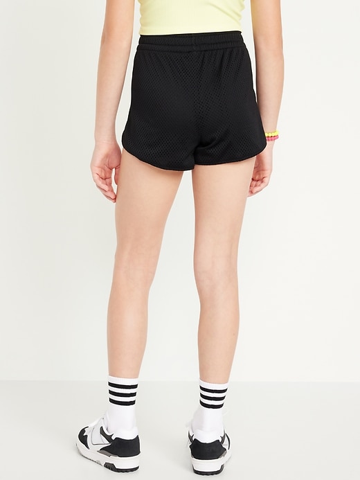 View large product image 2 of 4. High-Waisted Mesh Performance Shorts for Girls