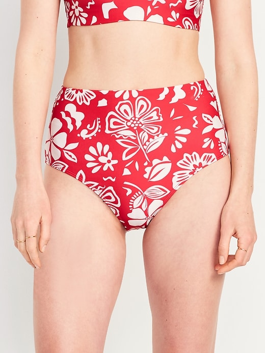 Image number 1 showing, High-Waisted French-Cut Bikini Swim Bottoms