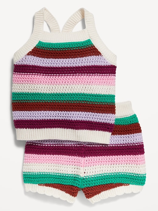 View large product image 1 of 2. Sleeveless Sweater-Knit Tank and Shorts Set for Baby