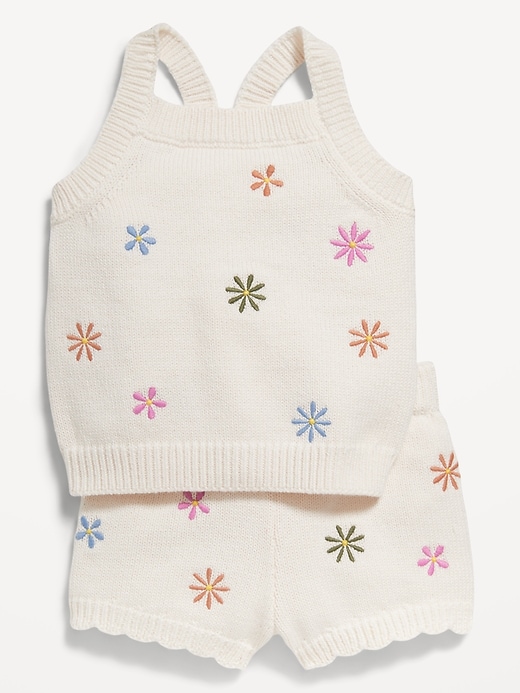 View large product image 1 of 3. Sleeveless Sweater-Knit Tank and Shorts Set for Baby