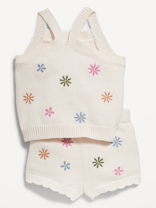 View large product image 2 of 3. Sleeveless Sweater-Knit Tank and Shorts Set for Baby