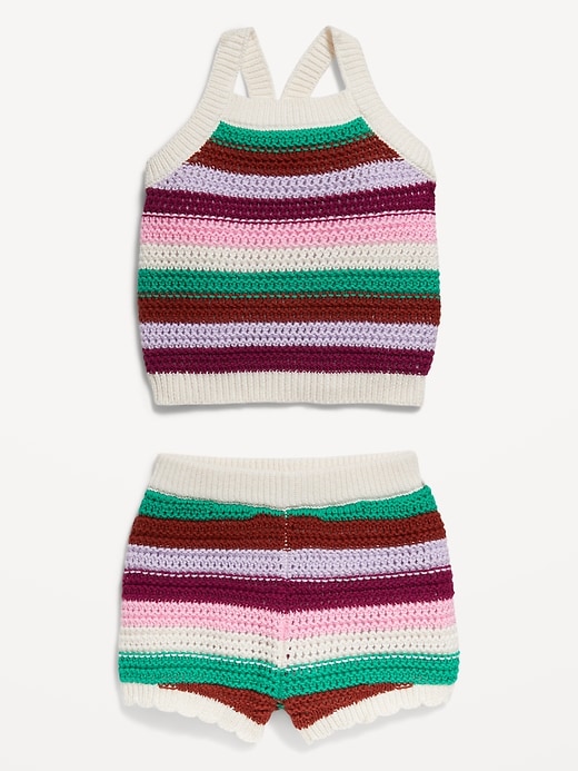 View large product image 2 of 2. Sleeveless Sweater-Knit Tank and Shorts Set for Baby