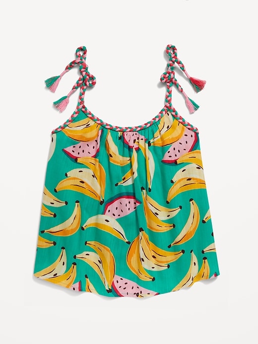 View large product image 2 of 4. Printed Sleeveless Braided Tank Top for Girls