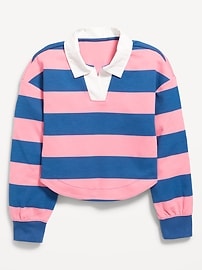 View large product image 3 of 4. Collared Striped Pullover Top for Girls