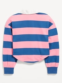 View large product image 4 of 4. Collared Striped Pullover Top for Girls