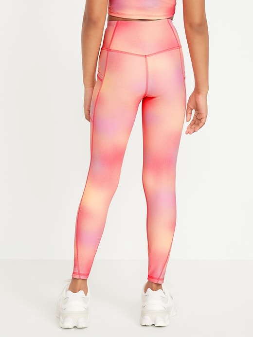 View large product image 2 of 5. High-Waisted PowerSoft Side-Pocket Leggings for Girls