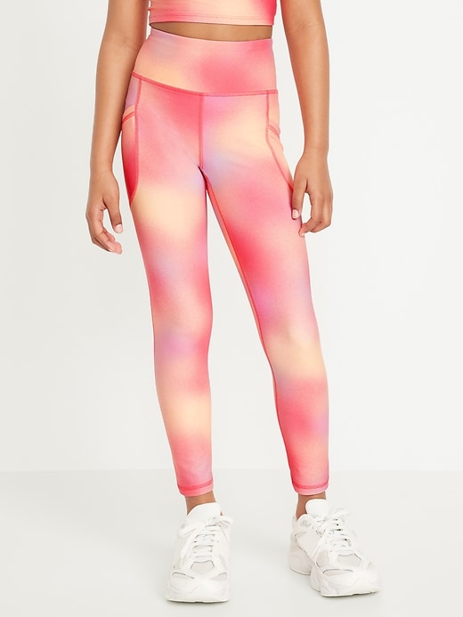 View large product image 1 of 5. High-Waisted PowerSoft Side-Pocket Leggings for Girls