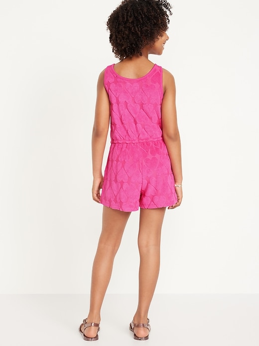 View large product image 2 of 3. Sleeveless Terry Cinched-Waist Romper for Girls