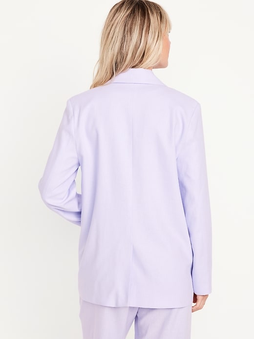 Image number 6 showing, Double-Breasted Linen-Blend Blazer