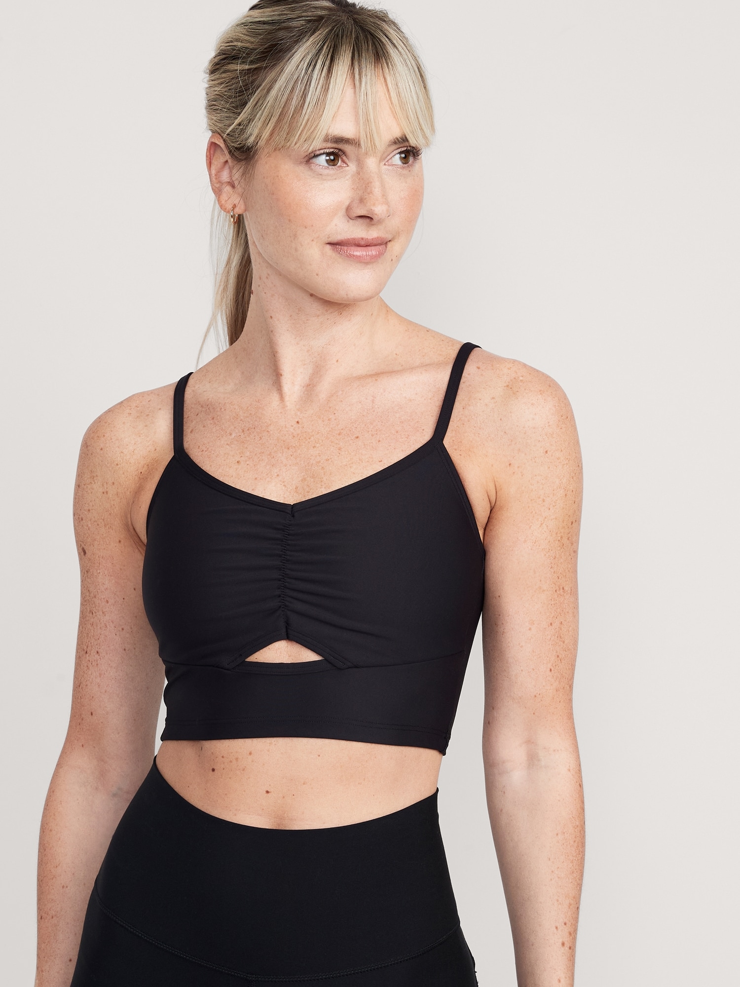 Old Navy Black High-Support PowerSoft Sports Bra Womens Size Large