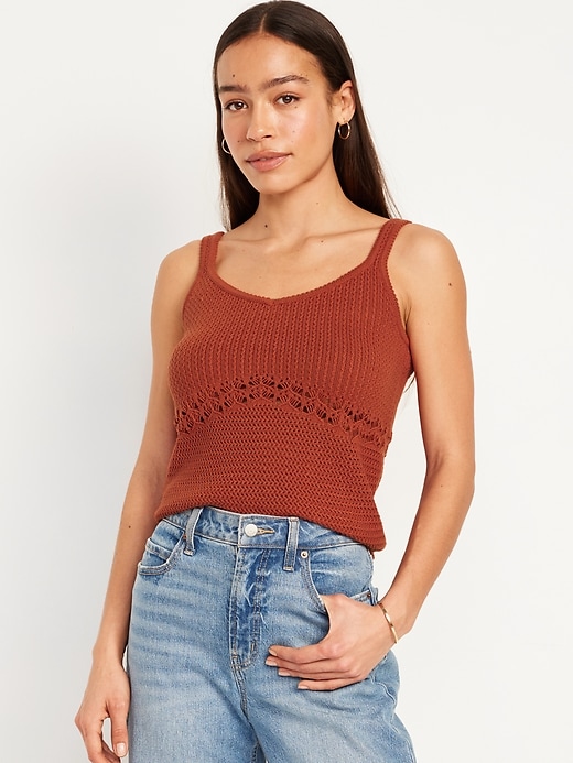 Image number 1 showing, Sweater-Knit Tank Top