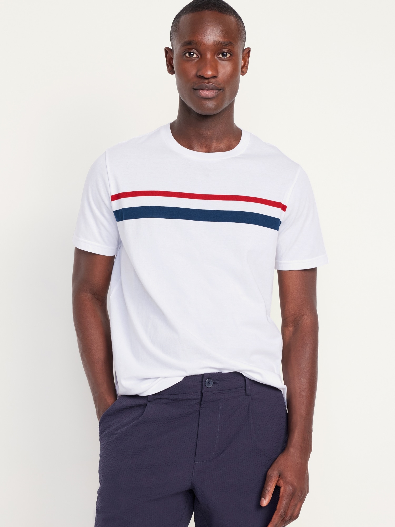 Crew-Neck Striped T-Shirt