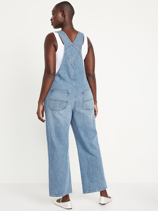 Image number 6 showing, Baggy Wide-Leg Jean Overalls