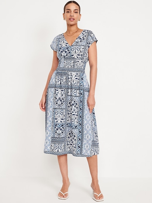 Image number 1 showing, Waist-Defined Midi Dress