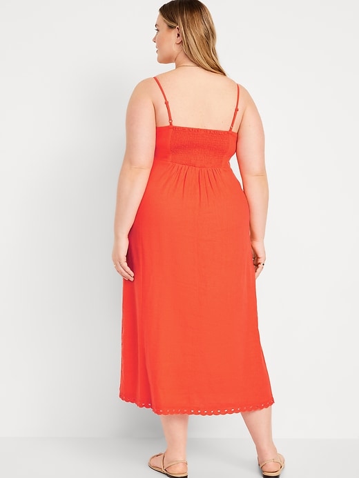 Image number 6 showing, Linen-Blend Cami Midi Dress