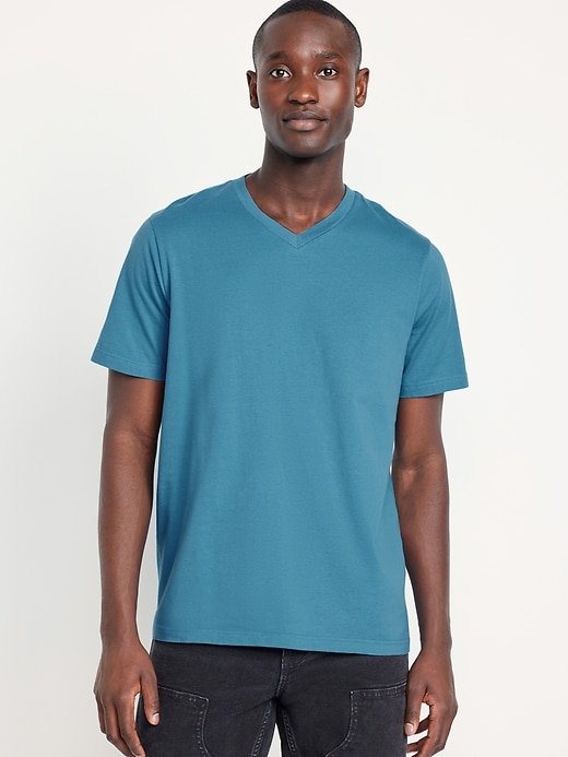 Image number 1 showing, Soft-Washed V-Neck T-Shirt