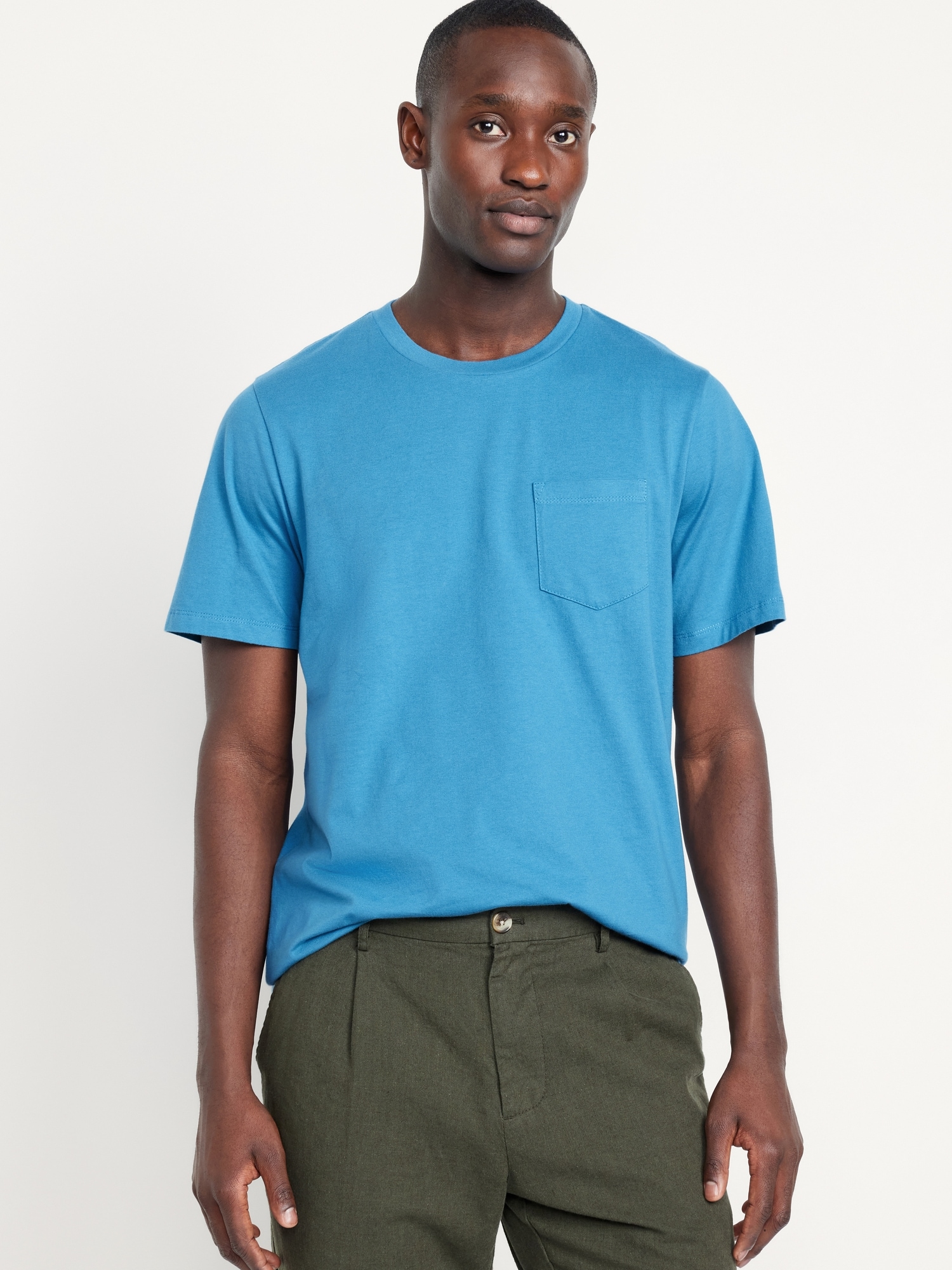 Crew neck pocket tee hotsell