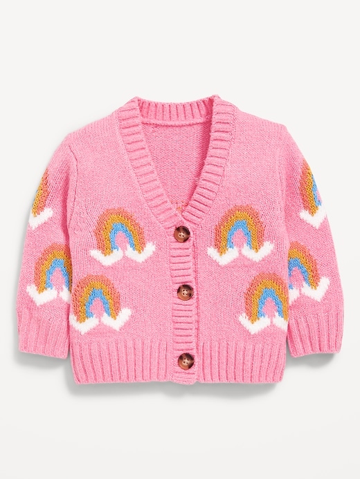 View large product image 1 of 3. Printed Button-Front Cardigan Sweater for Baby