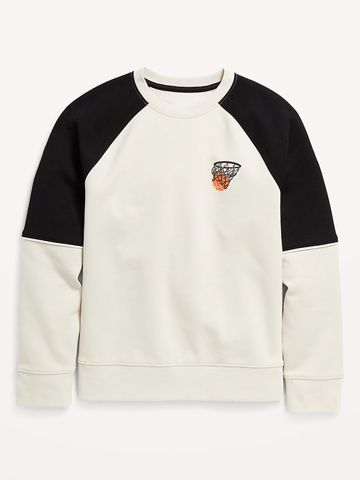View large product image 2 of 4. Dynamic Fleece Color Block Graphic Sweatshirt for Boys