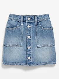 View large product image 4 of 4. High-Waisted Jean Skirt for Girls