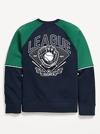 View large product image 3 of 4. Dynamic Fleece Color Block Graphic Sweatshirt for Boys