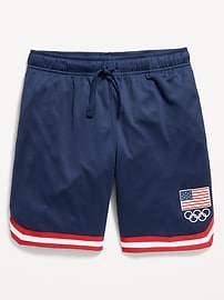 View large product image 4 of 4. IOC Heritage© Graphic Mesh Basketball Shorts for Boys